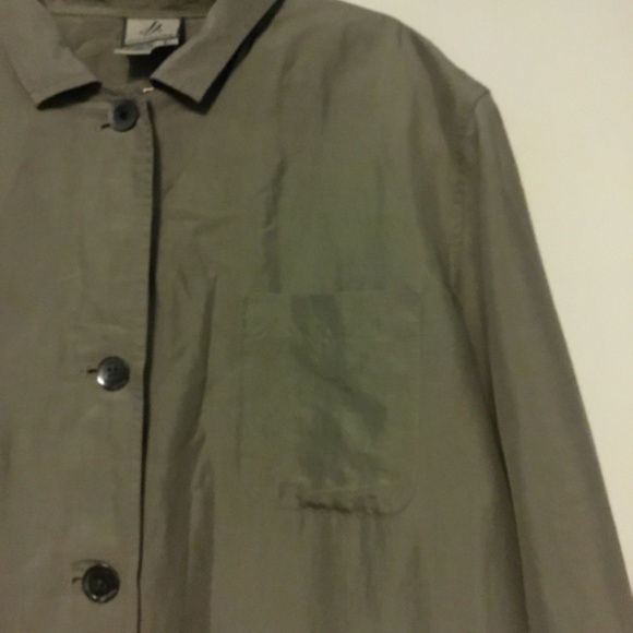 Vintage JJ Farmer 100% Lightweight Silk Jacket n Sand, XL - Picture 2 of 11